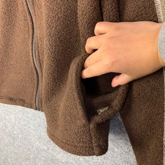 Kuhl Alpaca Fleece Sweater Mens Sz Small Brown Full Zip Outdoors Pockets Casual - Picture 6 of 11